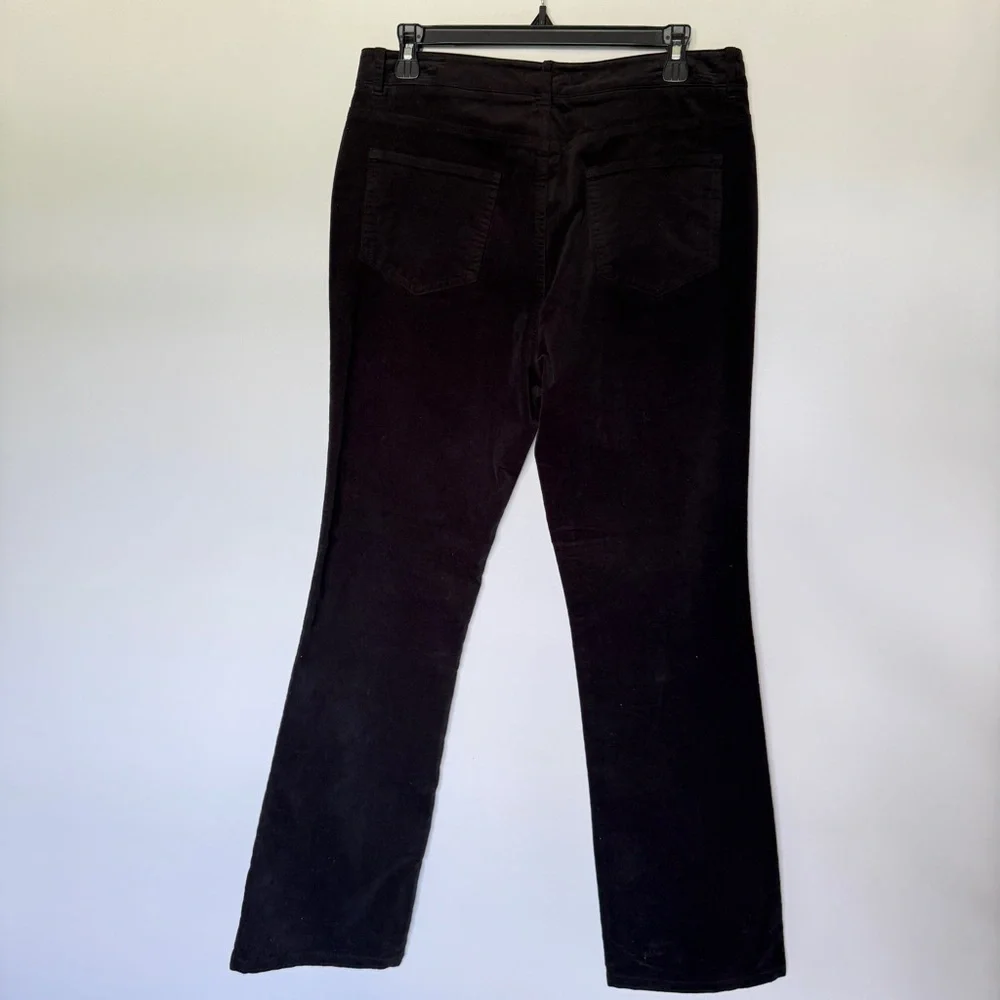 J. McLaughlin NWT LENNI Pants Black Velveteen Size 10 Kick Flare Silhouette A4 - Picture 5 of 8